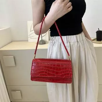 Новый дизайн винтажная сумка через подмышку с рисунком аллигатора наплечная сумка ретро роскошная сумка подмышкой для девочек серебряный