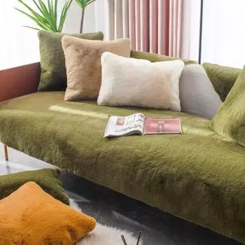 Новый длинный плюшевый диван-подушка в зимнем стиле, нескользящий, толстый, теплый, простой, современный, зимний, легкий, роскошный стиль, чехлы для подушек 70x70cm