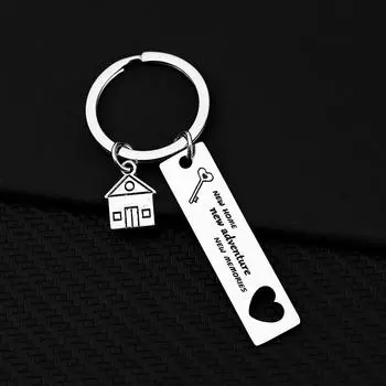 Новый дом новоселье нержавеющая сталь брелки кольца держатель подвески подарочные аксессуары