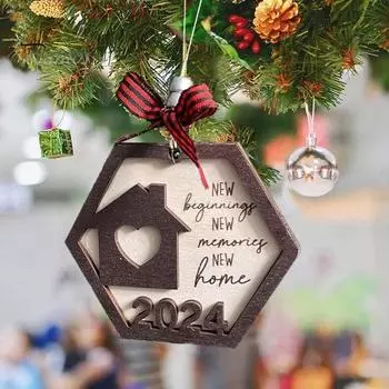 Новый домашний орнамент, деревянное украшение ручной работы на новоселье, рождественская елка, стеклянная настенная подвеска на окно для пар, подарки на новоселье A