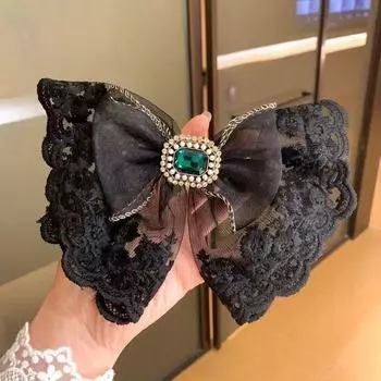 Новый Дондэмун Принцесса Очень Большой Бант Головной Убор Кружево Светские Рауты Заколка для Волос