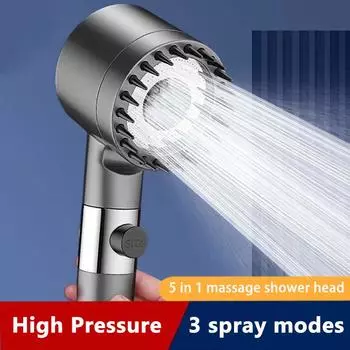 Новый душ под давлением 4 режима Регулируемая водосберегающая душевая головка с высоким давлением с фильтром Массажный душ для ванной комнаты