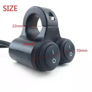 Новый двойной 22 мм 7/8 дюйма переключатель-качалка на руль Вкл/Выкл Переключатель света Высокий Низкий Водонепроницаемый