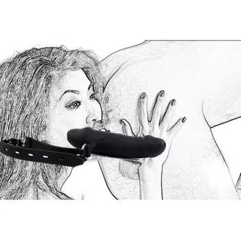 Новый двойной фаллоимитатор для пары, анальная пробка, кожаный ремень, кляп с открытым ртом, бондаж, секс-игрушки