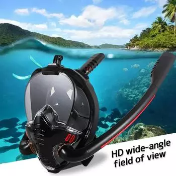 Новый двойной респиратор, маска для лица для дайвинга Anfas Dry K, оборудование для дайвинга, силикагель, аксессуары для дайвинга S/M синий/чёрный