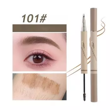 Новый двуглавый водостойкий карандаш для бровей, водостойкий и устойчивый к поту, ультратонкий, быстросохнущий, цветообразующий, с двумя зубцами, разделенный карандаш для бровей