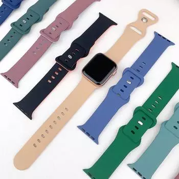 Новый двухцветный мягкий ремешок для Apple Watch Ultra 2/1, 49 мм, серия 9 S8 7 SE 6 5 4 3 2 1 (45мм 44мм 42мм 41мм 40мм 38мм) Запасной ремешок для часов