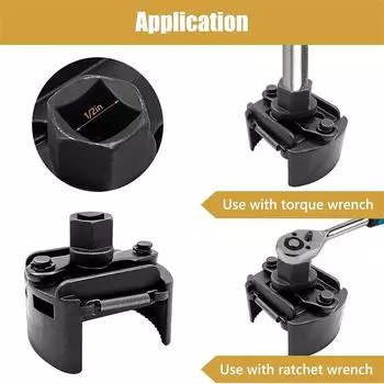 Новый двухзахватный ключ для масляного фильтра, съемник топливного фильтра 60-105 мм, литой стальной регулируемый инструмент для снятия, литые стальные ключи для фильтров