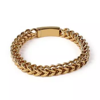 Новый европейский и американский квадратный мужской браслет из титановой стали с квадратной рыбьей чешуей