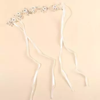 Новый европейский простой свадебный ободок ручной работы мягкий керамический ободок с кристаллами свадебные фото кружевные аксессуары для волос белый