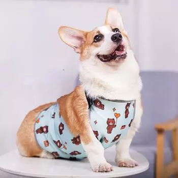 Новый фартук для собак Ins, одежда для защиты от холода, теплый метод, дождевик, водонепроницаемый нагрудник для домашних животных, принт на хлопок, дизайнерская одежда для собак XS