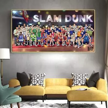 Новый фильм аниме фигурка The First Slam Dunk эстетический настенный декор плакат детская комната скандинавские принты постеры холст живопись 21cm30cm NoFrame