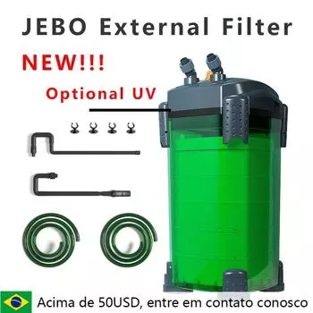 Новый фильтр JEBO фильтр для аквариума быстрая очистка воды УФ-фильтр ведро картридж для фильтра для аквариума с травой внешний фильтр ведро EU adapter 220V-50HZ
