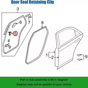 Новый фиксирующий зажим молдинга 80850-89922 для Mazda 3 Nissan Murano INFINITI FX35