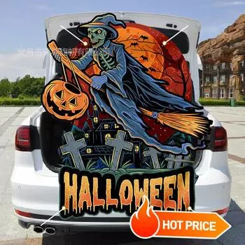 Новый флаг-натяжитель Европейский и Американский Хэллоуин Багажник Вечеринка Украшения Баннер Фото Фон Ткань Подвесной флаг WSCBJ3-05