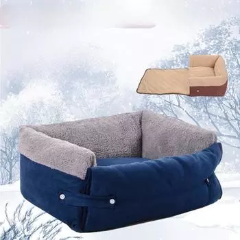 Новый Flip Pet Nest Pet Sofa Cushion Cat Mattress Flip Small and Medium Autumn and Winter Warm M 87*56*19cm