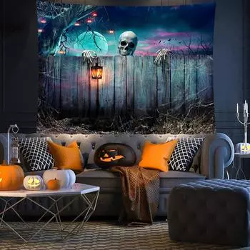 Новый фон для вечеринки в стиле ужасов на Хэллоуин, украшение на ночь ужасов, баннер, подвесная ткань, атмосфера, ткань, украшение для дома 100x75cm