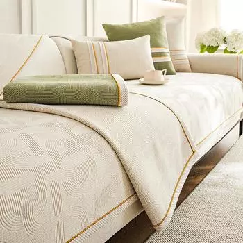 Новый французский кремовый стиль диван-полотенце модный однотонный высококачественный синельный чехол для дивана противоскользящие чехлы для диванов для гостиной 70x70cm 1pcs