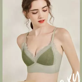 Новый французский кружевной бюстгальтер с треугольными чашками без стального кольца, дышащее удобное нижнее белье 38C белый