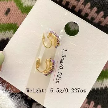 Новый французский роскошный темперамент C-образный бриллиантовый зажим для ушей Джокер с геометрическим рисунком без отверстий для ушей женский