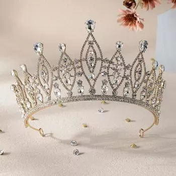 Новый французский стиль дворец горный хрусталь свадебные украшения корона свадьба фотостудия съемка невесты украшение на голову