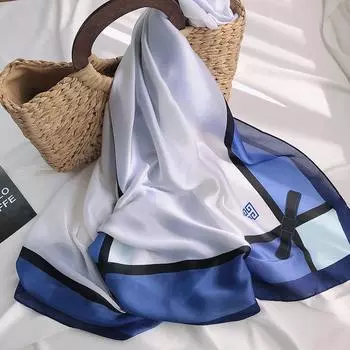 Новый французский универсальный модный милый квадратный шарф с принтом, шелковый шарф, женский универсальный профессиональный декоративный шарф, галстук-мешок 90*180CM