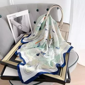 Новый французский универсальный модный милый квадратный шарф с принтом, шелковый шарф, женский универсальный профессиональный декоративный шарф, галстук-мешок 70*70cm