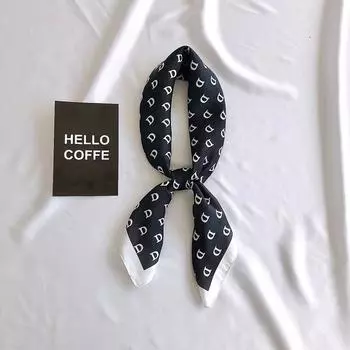 Новый французский универсальный модный милый квадратный шарф с принтом, шелковый шарф, женский универсальный профессиональный декоративный шарф, галстук-мешок 70*70cm