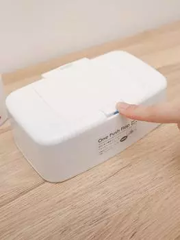 Новый функциональный пластиковый ящик для хранения с кнопками, органайзер для офиса, гостиной, рабочего стола, автомобиля, коробка для салфеток, помощь с зубной нитью белый