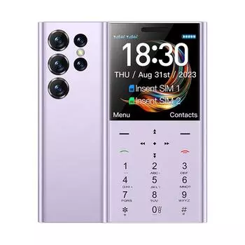 Новый функциональный телефон для пожилых людей i23 1,77 дюйма, 64 МБ ОЗУ, 64 МБ ПЗУ, FM-радио, фонарик, вибрация, тип C, 1400 мАч, мини-карта с двумя SIM-картами, небольшой мобильный телефон чёрный