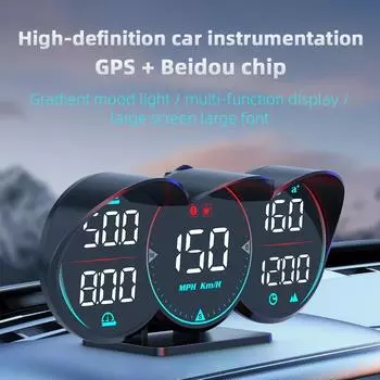 Новый G17 HUD GPS Head Up Display LCD спидометр измеритель наклона автомобиля сигнализация температуры масла и воды превышение скорости диагностический измеритель скорости