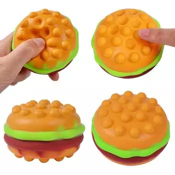 Новый гамбургер Popit Squishy Fidget игрушка пресс пузырь декомпрессия мяч снятие стресса Squishies кукла снятие стресса детский подарок