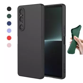 Новый гибкий жидкий силиконовый чехол для Sony Xperia 1 VI 10 V 5, защитный чехол-бампер Fundas Coque Capa Shell Sony Xperia 1 V темно-зеленого