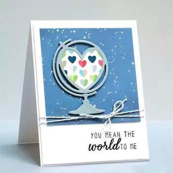 Новый глобус металлический трафарет для DIY скрапбукинга фотоальбом тиснение серебряный