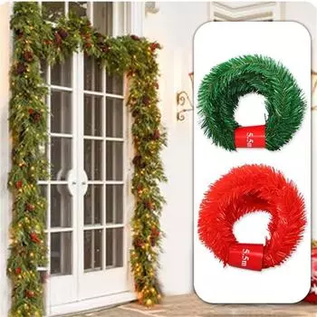 Новый год для украшения искусственные лозы 5,5 м для дома своими руками искусственный ротанг уличный рождественский декор для дома рождественские елочные украшения розовый