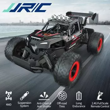 Новый гоночный грузовик JJRC 2.4Ghz 4WD RC Flat с подсветкой 1:14 Дистанционное Управление Мотоцикл Внедорожник Высокоскоростной Автомобиль Внедорожник Детский RC Игрушка Мальчик Подарок красный
