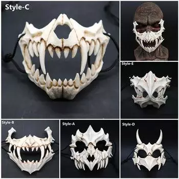 Новый Хэллоуин Косплей Смола Маска Маска Дракона Бога Экологичная Животная Тематическая Вечеринка Маска Черепа Животного E