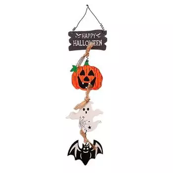 Новый Хэллоуин Креативные Тыквы Привидения Украшения Привидения Вечеринка Летучие мыши Деревянная Табличка Декор Подвеска One Size