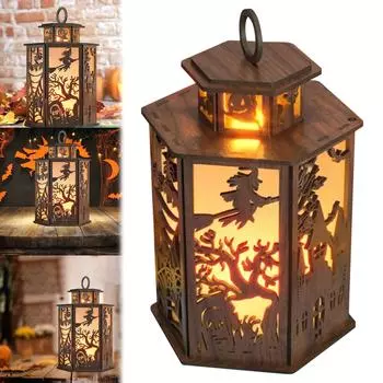 Новый Хэллоуин Креативный Свеча Лампа Тема Праздничное Украшение Лампа Подсвечник Украшения Сцена Лампа One Size