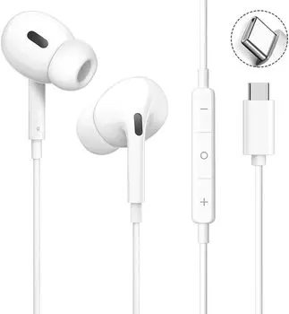 Новый HIFI Звук Громкость Глубокий Шум Микрофон Звонки Чистый Стерео Type C Совместимость с 15 16 Galaxy Xperia Pixel Huawei [Выпуск 2025] Type-C