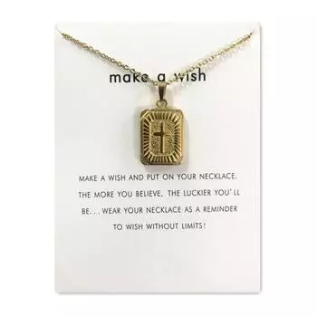 Новый хип-хоп титановая сталь нержавеющая сталь крест квадратный кулон карта ожерелье ювелирные изделия приносят поздравительные открытки и подарки