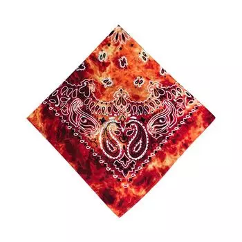 Новый хлопковый головной платок с узором «Пейсли Свиток», квадратная бандана, окрашенная в технике тай-дайд One Size шафрановый