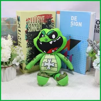 Новый игровой товар Nightmare Critters — кукла Eevee Crocodile, плюшевая игрушка Nightmare зелёный