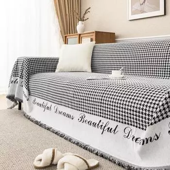 Новый Ins Диван Полотенце Чехол для Дивана Универсальный Чехол с рисунком «гусиная лапка» Четыре сезона Универсальный Диван Одеяло Подушка 180*130cm