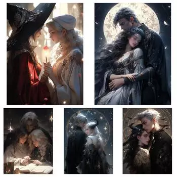 Новый инструмент для алмазной живописи Wizard Series Creative Images Все наборы для вышивки крестом «Ведьма» с алмазной мозаикой Украшения Full Round 20x30CM