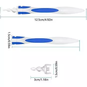 Новый инструмент для удаления ушной серы с 16 мягкими сменными насадками для взрослых и детей