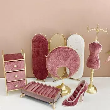 Новый интернет-образец знаменитости, подставка для ювелирных изделий с бобовой пастой, стойка для хранения ювелирных изделий, серьги, ожерелье, браслет, держатель для колец