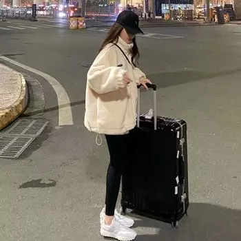 Новый интернет-знаменитый свитер из овечьей шерсти, жареный уличный, маленький, ароматный, толстое пальто, весна и осень, женский, ретро, гонконгский, аромат, снижение возраста M 105-60 kg