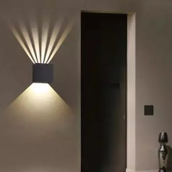 Новый IP65 настенный светильник алюминиевый черный уличный водонепроницаемый настенный светильник садовый светильник для крыльца алюминиевые садовые светильники уличный светильник