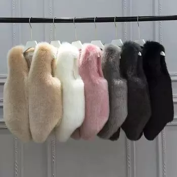 Новый искусственный мех плюшевый мех кролика облегающий мех корейская версия тонкий жилет короткий искусственный мех жилет S 80-100